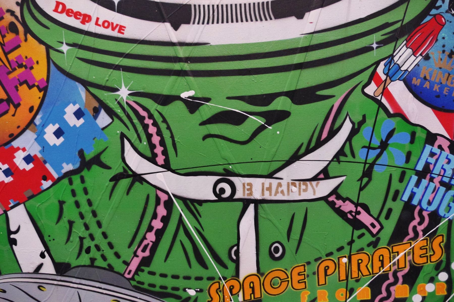 Stellar Cadet 120cm x 150cm Space Cadet Textured Urban Pop Art Painting