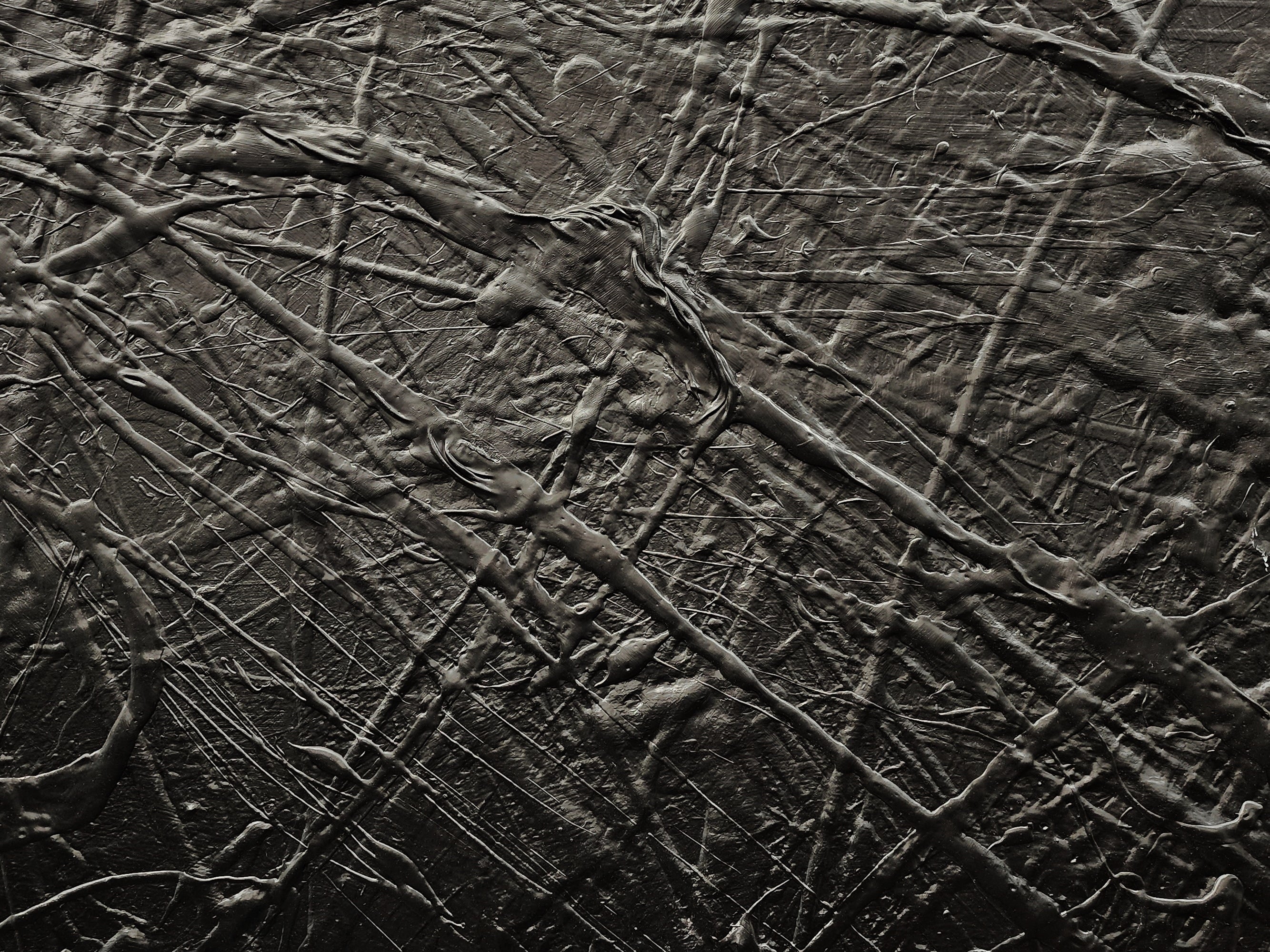 Maximus Black 140cm x 180cm Black Textured Abstract Painting (SOLD)