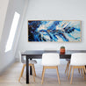 Admiralty Sapphire 200cm x 80cm Blue White Gold Textured Abstract Painting (SOLD)-Abstract-[Franko]-[Artist]-[Australia]-[Painting]-Franklin Art Studio