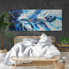 Admiralty Sapphire 200cm x 80cm Blue White Gold Textured Abstract Painting (SOLD)-Abstract-Franko-[Franko]-[huge_art]-[Australia]-Franklin Art Studio