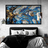 Admiralty Style 190cm x 100cm Blue White Gold Textured Abstract Painting (SOLD)-Abstract-Franko-[Franko]-[huge_art]-[Australia]-Franklin Art Studio