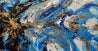 Admiralty Style 190cm x 100cm Blue White Gold Textured Abstract Painting (SOLD)-Abstract-Franko-[Franko]-[Australia_Art]-[Art_Lovers_Australia]-Franklin Art Studio
