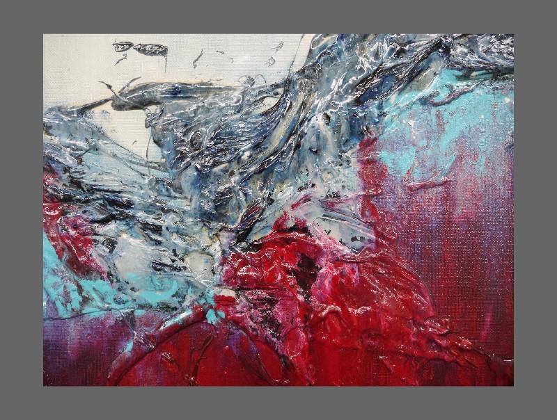 Against The World 160cm x 60cm Abstract Painting Red-abstract-[Franko]-[Artist]-[Australia]-[Painting]-Franklin Art Studio