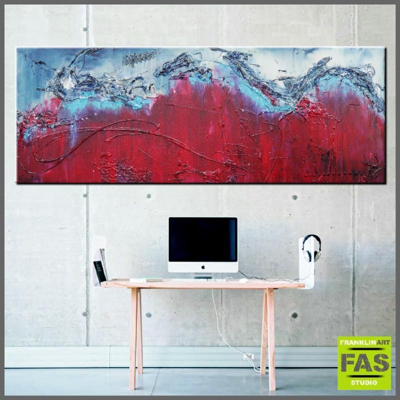 Against The World 160cm x 60cm Abstract Painting Red-abstract-Franko-[huge]-[Australian]-[best Selling]-Franklin Art Studio