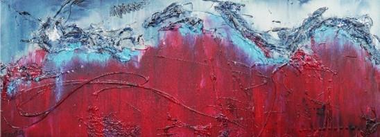 Against The World 160cm x 60cm Abstract Painting Red-abstract-[Franko ]-[Gallery]-[popular]-[Australia]-Franklin Art Studio