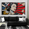 Akane 190cm x 100cm Geisha Textured Urban Pop Art Painting-Urban Pop Art-Franko-[Franko]-[huge_art]-[Australia]-Franklin Art Studio