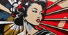 Akane 190cm x 100cm Geisha Textured Urban Pop Art Painting-Urban Pop Art-Franko-[Franko]-[Australia_Art]-[Art_Lovers_Australia]-Franklin Art Studio