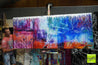 All That Grunge 240cm x 100cm Colourful Textured Abstract Painting (SOLD)-Abstract-Franko-[franko_artist]-[Art]-[interior_design]-Franklin Art Studio