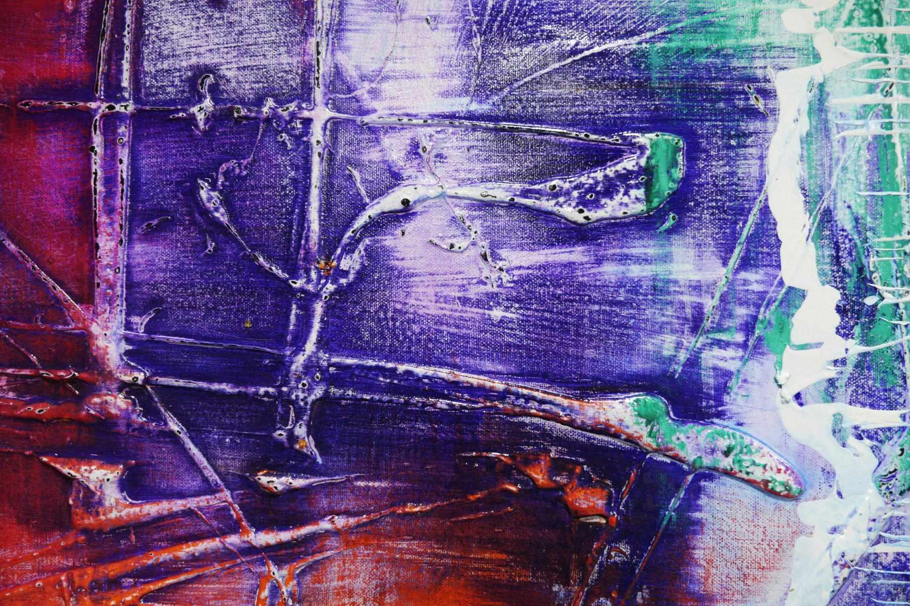 All That Grunge 240cm x 100cm Colourful Textured Abstract Painting (SOLD)