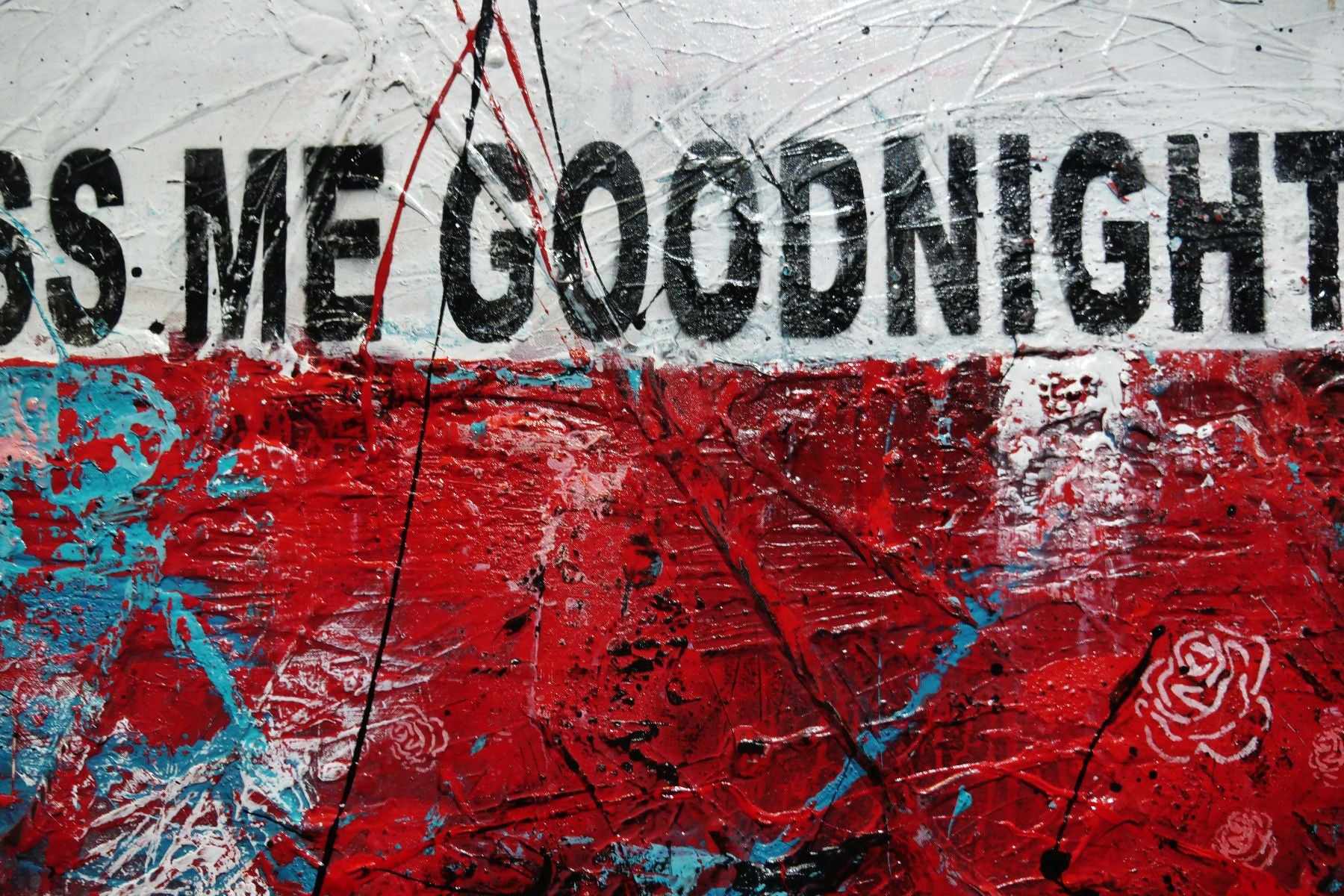 Always Forever 200cm x 80cm Always Kiss Me Goodnight Urban Pop Art Abstract Painting (SOLD)