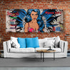 Angelic 210cm x 86cm Angel Recycled Timber Pallet Urban Pop Art Painting (SOLD)-Urban Pop Art-Franko-[franko_artist]-[Art]-[interior_design]-Franklin Art Studio