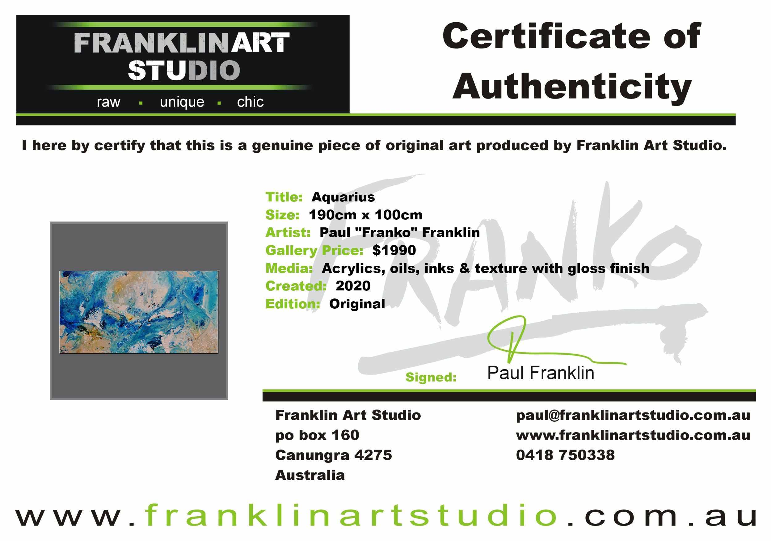 Aquarius 190cm x 100cm Blue Cream Textured Abstract Painting (SOLD)-Abstract-Franko-[franko_art]-[beautiful_Art]-[The_Block]-Franklin Art Studio