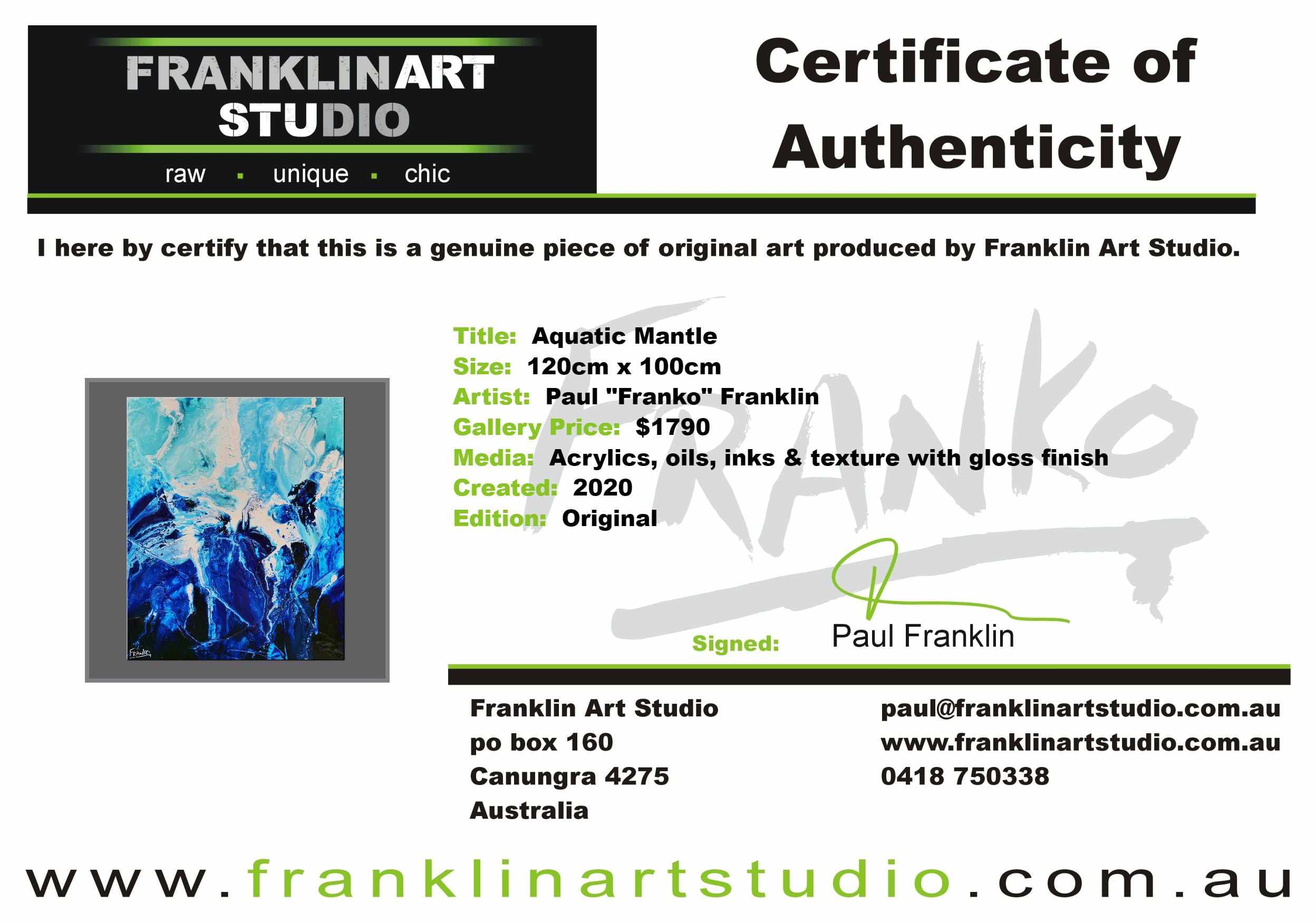 Aquatic Mantle 120cm x 100cm Blue White Textured Abstract Painting (SOLD)-Abstract-[Franko Artist]-[Cheryl]-[Wendy]-[Gabriela]-Franklin Art Studio