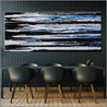 Arctic Prush 200cm x 80cm Black White Blue Textured Abstract Painting (SOLD)-Abstract-Franko-[Franko]-[huge_art]-[Australia]-Franklin Art Studio