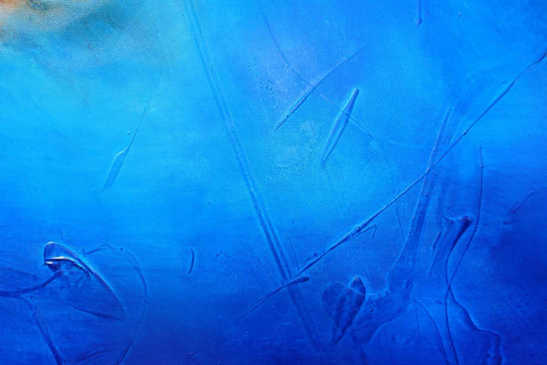 Arid Coast 150cm x 150cm Blue Oxide Textured Abstract Painting (SOLD)