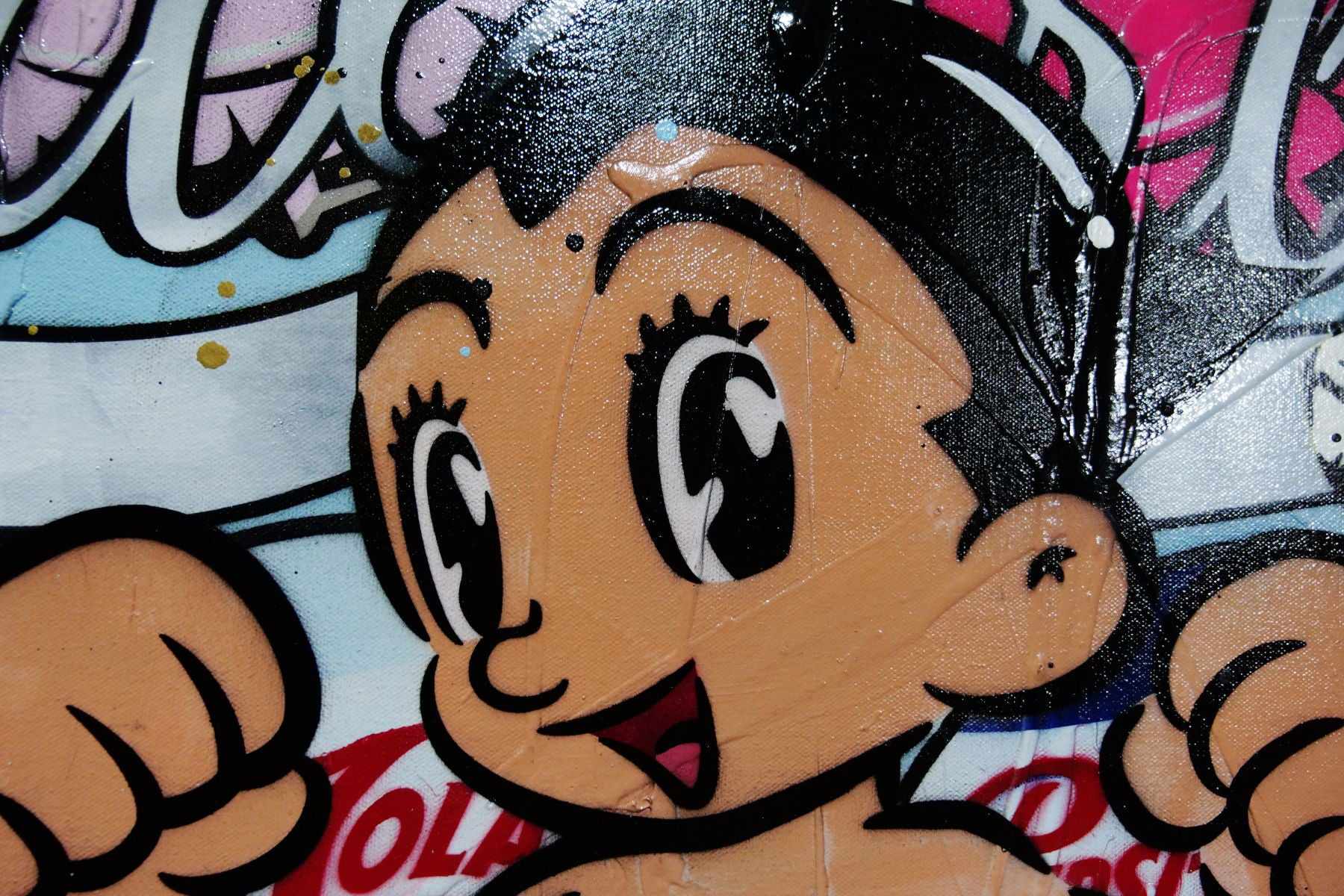 Astro 140cm x 100cm Astro Boy Textured Urban Pop Art Painting (SOLD)