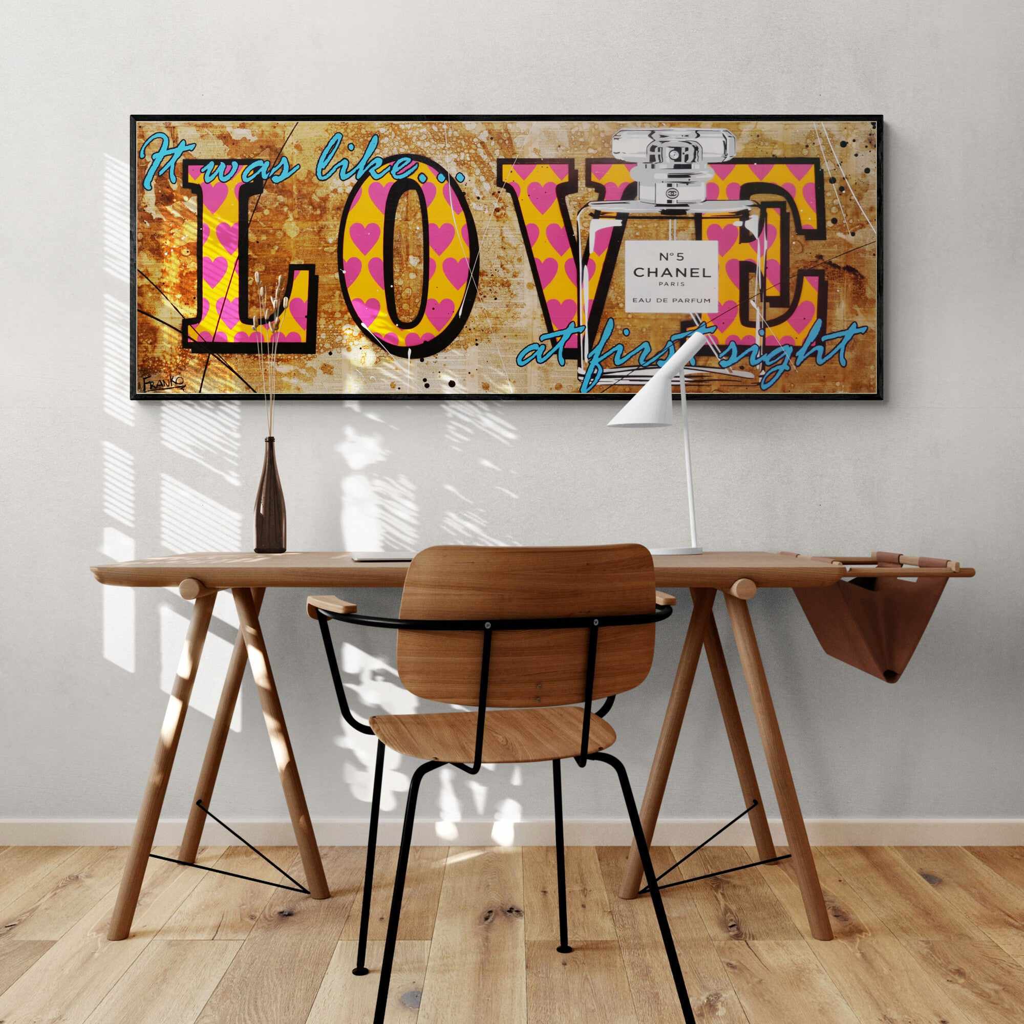 At First Sight 160cm x 160cm Urban Pop Book Club Painting (SOLD)-book club-[Franko Artist]-[Cheryl]-[Wendy]-[Gabriela]-Franklin Art Studio