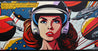 At That Very Moment 190cm x 100cm Space Comic Woman Textured Urban Pop Art Painting (SOLD)-Urban Pop Art-Franko-[Franko]-[Australia_Art]-[Art_Lovers_Australia]-Franklin Art Studio