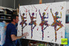 At The Ballet 140cm x 100cm Ballerina Pop Art Painting (SOLD)-urban pop-Franko-[franko_artist]-[Art]-[interior_design]-Franklin Art Studio
