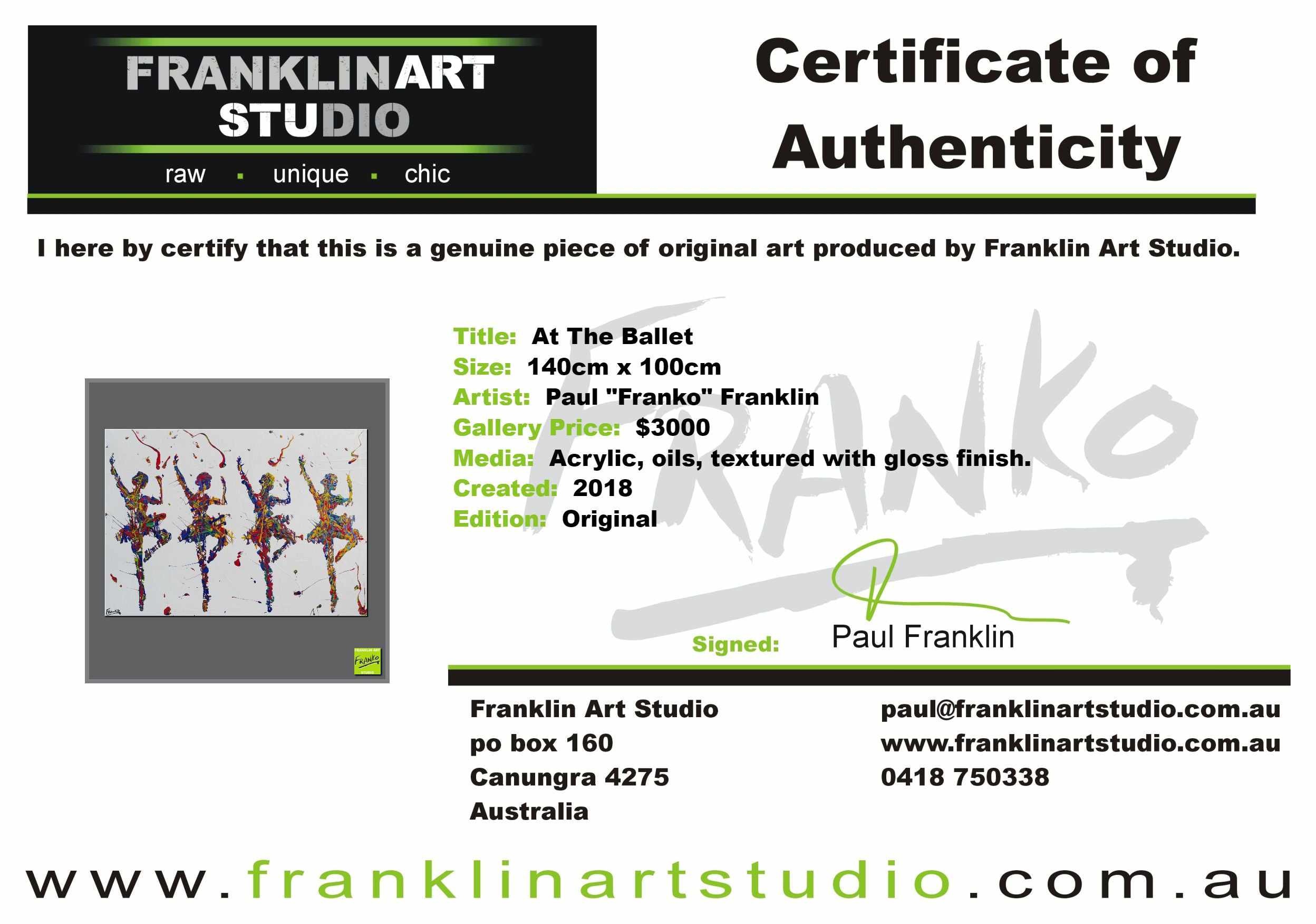 At The Ballet 140cm x 100cm Ballerina Pop Art Painting (SOLD)-urban pop-[Franko Artist]-[Cheryl]-[Wendy]-[Gabriela]-Franklin Art Studio
