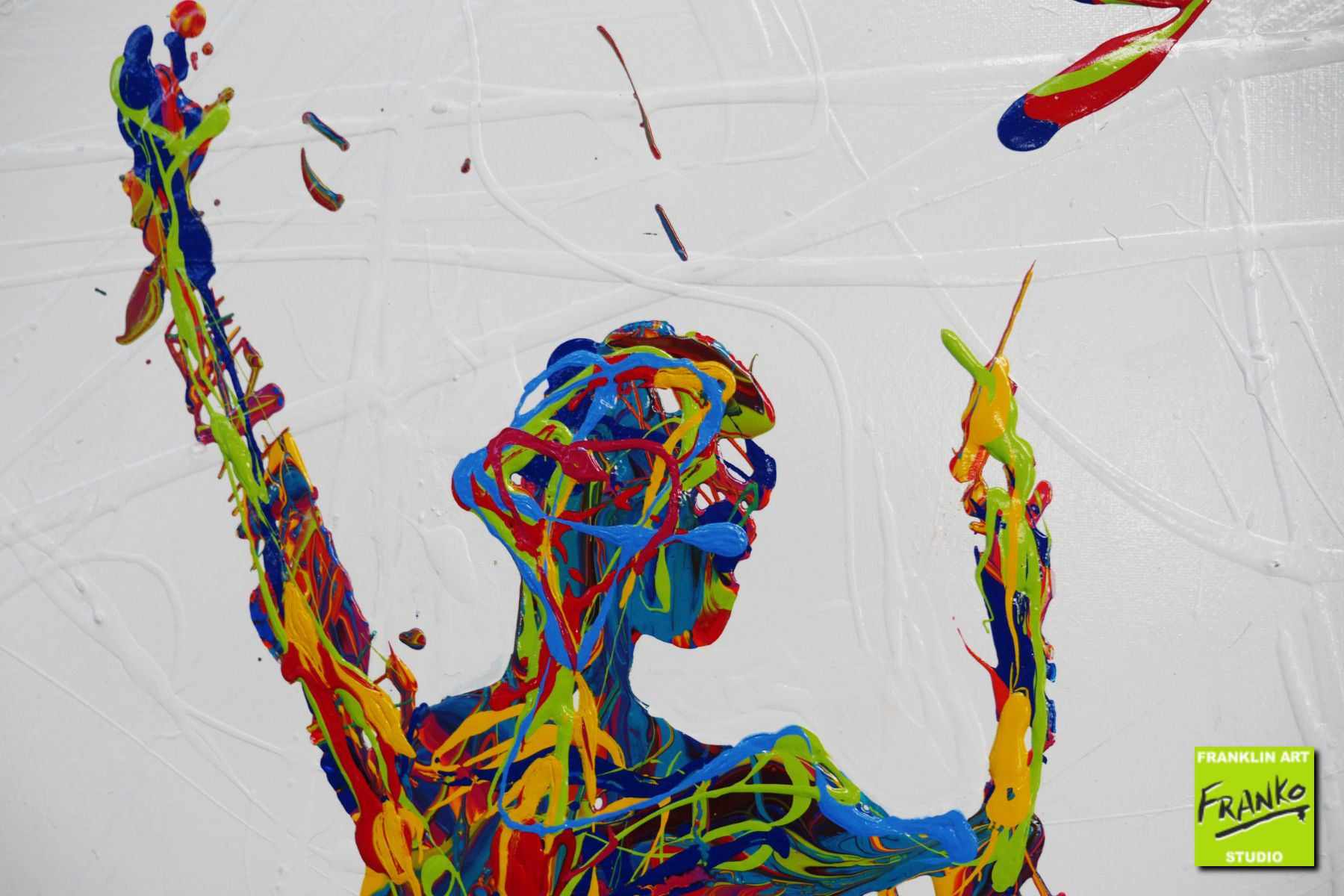 At The Ballet 140cm x 100cm Ballerina Pop Art Painting (SOLD)-urban pop-[Franko]-[Artist]-[Australia]-[Painting]-Franklin Art Studio