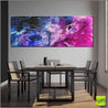 Atomic Kitten 160cm x 60cm Black White Pink Blue Textured Abstract Painting (SOLD)-Abstract-Franko-[huge]-[Australian]-[best Selling]-Franklin Art Studio