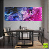 Atomic Kitten 160cm x 60cm Black White Pink Blue Textured Abstract Painting (SOLD)-Abstract-Franko-[Franko]-[huge_art]-[Australia]-Franklin Art Studio