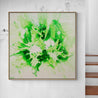 Atomic Lime 120cm x 120cm Lime Green Textured Abstract Painting (SOLD)-Abstract-Franko-[franko_art]-[beautiful_Art]-[The_Block]-Franklin Art Studio