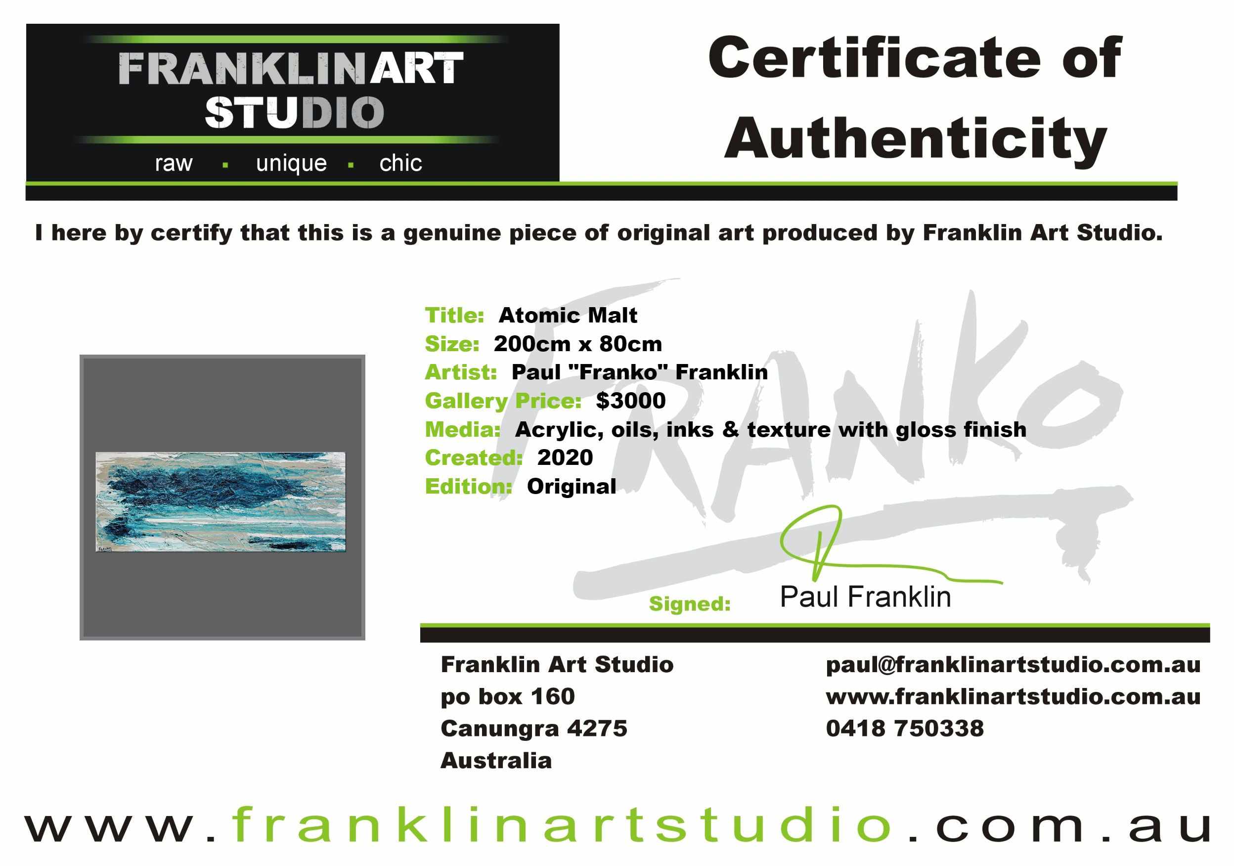 Atomic Malt 200cm x 80cm Blue Cream Textured Abstract Painting (SOLD)-Abstract-Franko-[franko_art]-[beautiful_Art]-[The_Block]-Franklin Art Studio