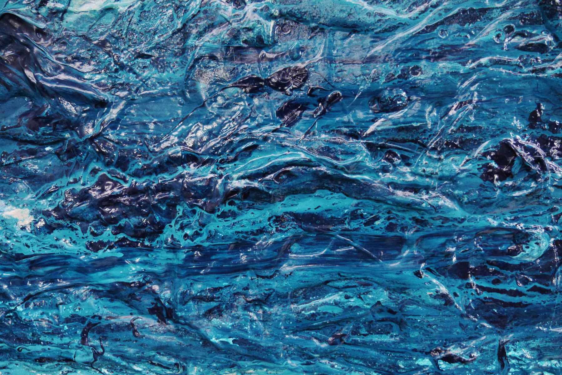 Atomic Malt 200cm x 80cm Blue Cream Textured Abstract Painting (SOLD)-Abstract-[Franko]-[Artist]-[Australia]-[Painting]-Franklin Art Studio
