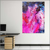 Atomic Ninja 140cm x 100cm Pink Blue Textured Abstract Painting (SOLD)-Abstract-Franko-[Franko]-[huge_art]-[Australia]-Franklin Art Studio