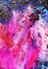 Atomic Ninja 140cm x 100cm Pink Blue Textured Abstract Painting (SOLD)-Abstract-Franko-[Franko]-[Australia_Art]-[Art_Lovers_Australia]-Franklin Art Studio