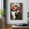 Audrey 140cm x 100cm Flower Hat Abstract Realism Textured Painting-people-Franko-[franko_art]-[beautiful_Art]-[The_Block]-Franklin Art Studio