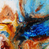 Australian Delta 120cm x 120cm Blue Rust Textured Abstract Painting (SOLD)-Abstract-Franko-[Franko]-[Australia_Art]-[Art_Lovers_Australia]-Franklin Art Studio