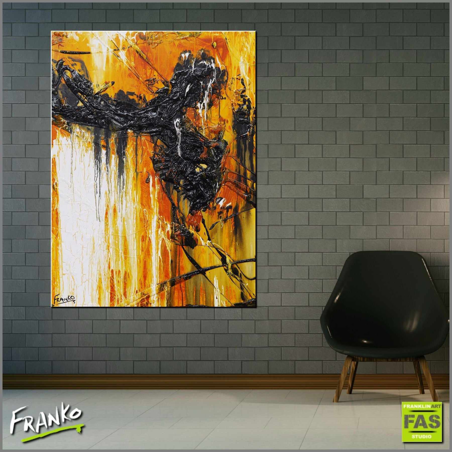 Australian Sienna Depths 75cm x 100cm Sienna Abstract Painting (SOLD)-abstract-Franko-[Franko]-[huge_art]-[Australia]-Franklin Art Studio