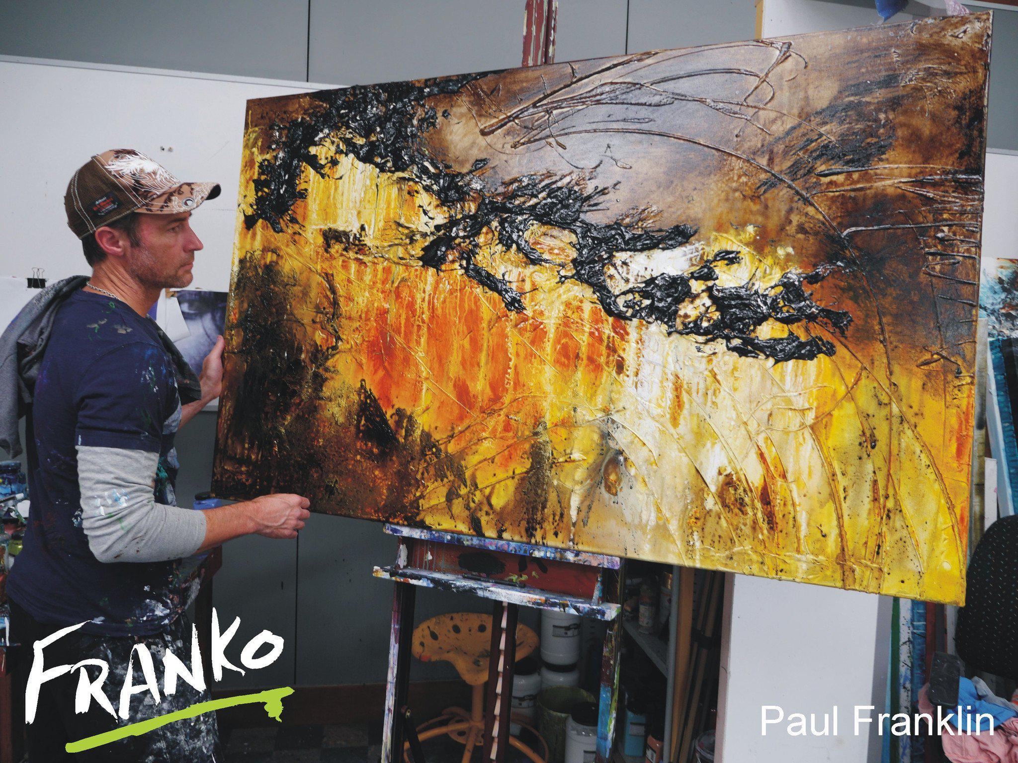 Australian Sienna Riot 160cm x 100cm Sienna Abstract Painting (SOLD)-abstract-[Franko Artist]-[Gold Coast]-[Brisbane]-[Huge]-Franklin Art Studio