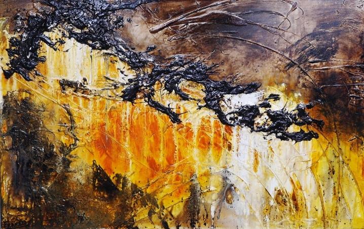 Australian Sienna Riot 160cm x 100cm Sienna Abstract Painting (SOLD)-abstract-[Franko ]-[Gallery]-[popular]-[Australia]-Franklin Art Studio