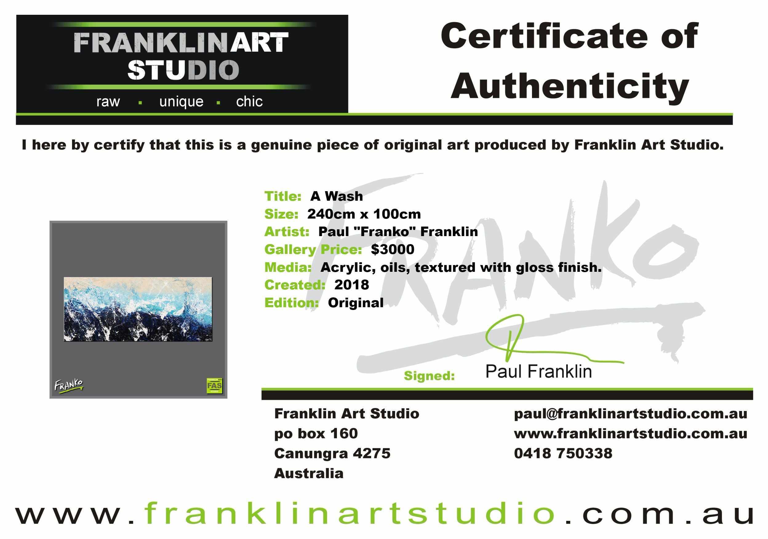 Awash 240cm x 100cm Blue Abstract Painting (SOLD)-Abstract-[Franko Artist]-[Cheryl]-[Wendy]-[Gabriela]-Franklin Art Studio
