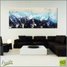 Awash 240cm x 100cm Blue Abstract Painting (SOLD)-Abstract-Franko-[huge]-[Australian]-[best Selling]-Franklin Art Studio