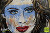 Baby Blues 120cm x 100cm Sexy Lingerie 50 Shades of Grey Book Page Urban Pop art Painting (SOLD)-book club-[Franko]-[Artist]-[Australia]-[Painting]-Franklin Art Studio