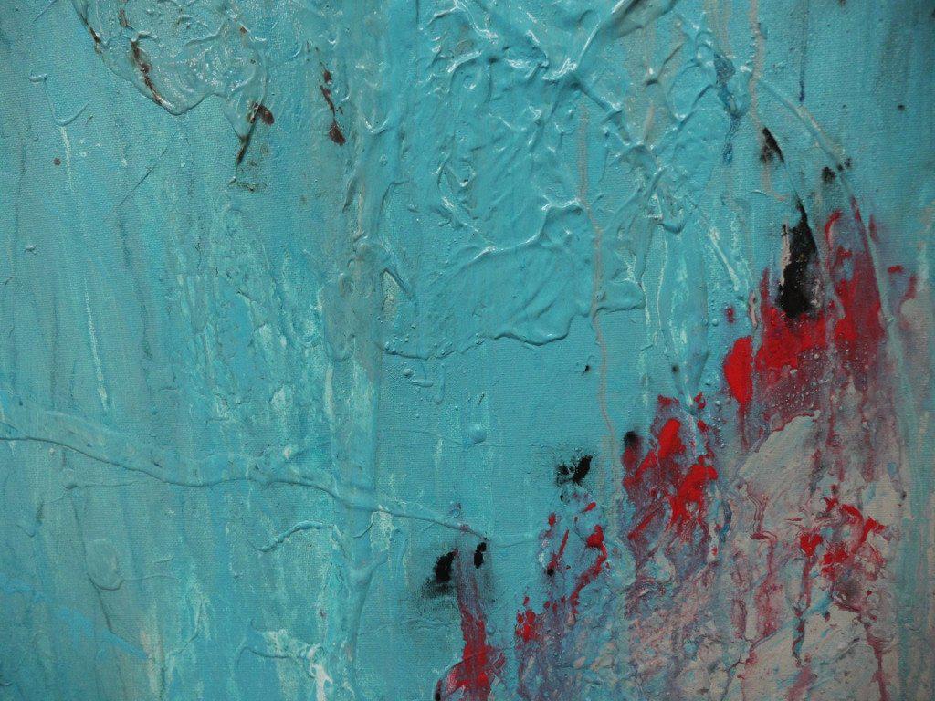 Be Inspired! Abstract Aqua Red (SOLD)-abstract-[Franko]-[Artist]-[Australia]-[Painting]-Franklin Art Studio