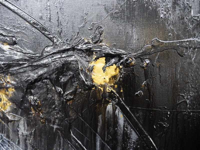 Be Inspired! Abstract Blackish Gold 160cm x 100cm Black and Gold (SOLD)