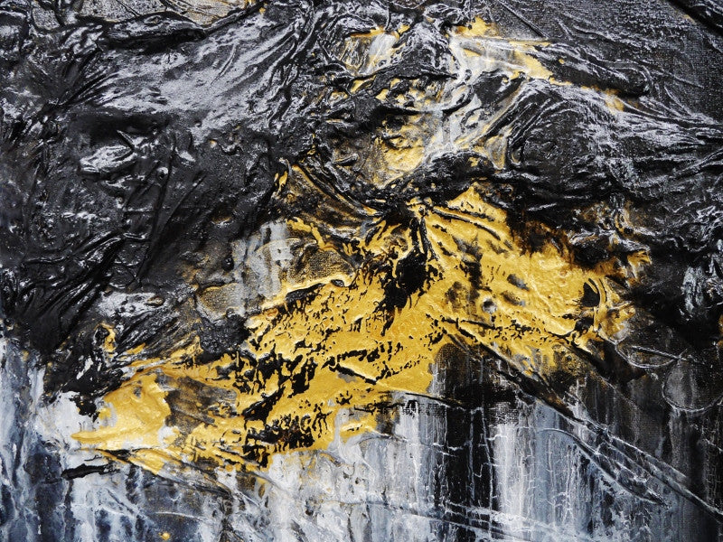 Be Inspired! Abstract Blackish Gold 160cm x 100cm Black and Gold (SOLD)-abstract-[Franko]-[Artist]-[Australia]-[Painting]-Franklin Art Studio