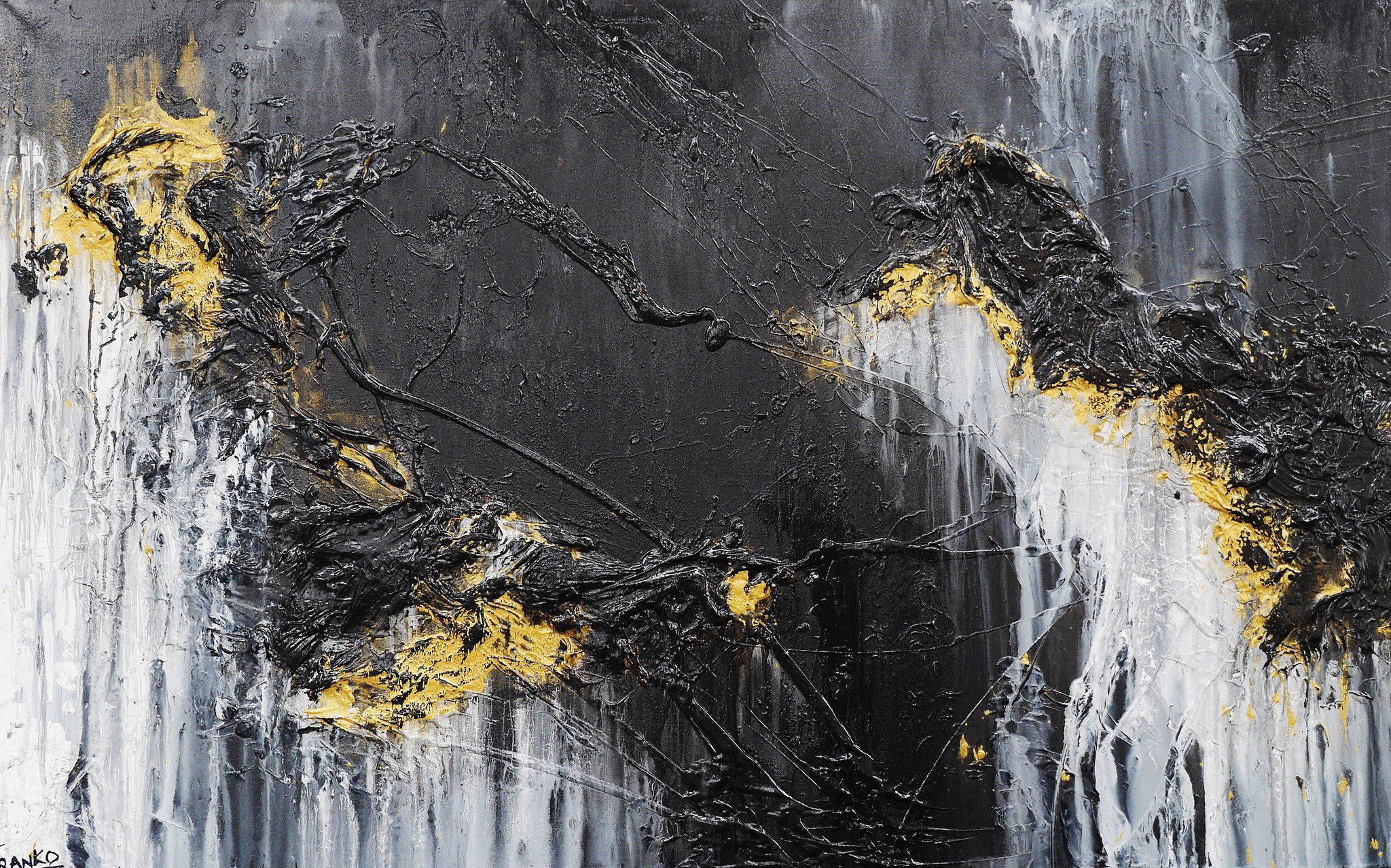 Be Inspired! Abstract Blackish Gold 160cm x 100cm Black and Gold (SOLD)-abstract-[Franko ]-[Gallery]-[popular]-[Australia]-Franklin Art Studio