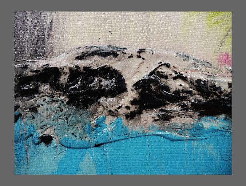 Be Inspired! Abstract Blue Pink (SOLD)-abstract-[Franko Artist]-[Gold Coast]-[Brisbane]-[Huge]-Franklin Art Studio