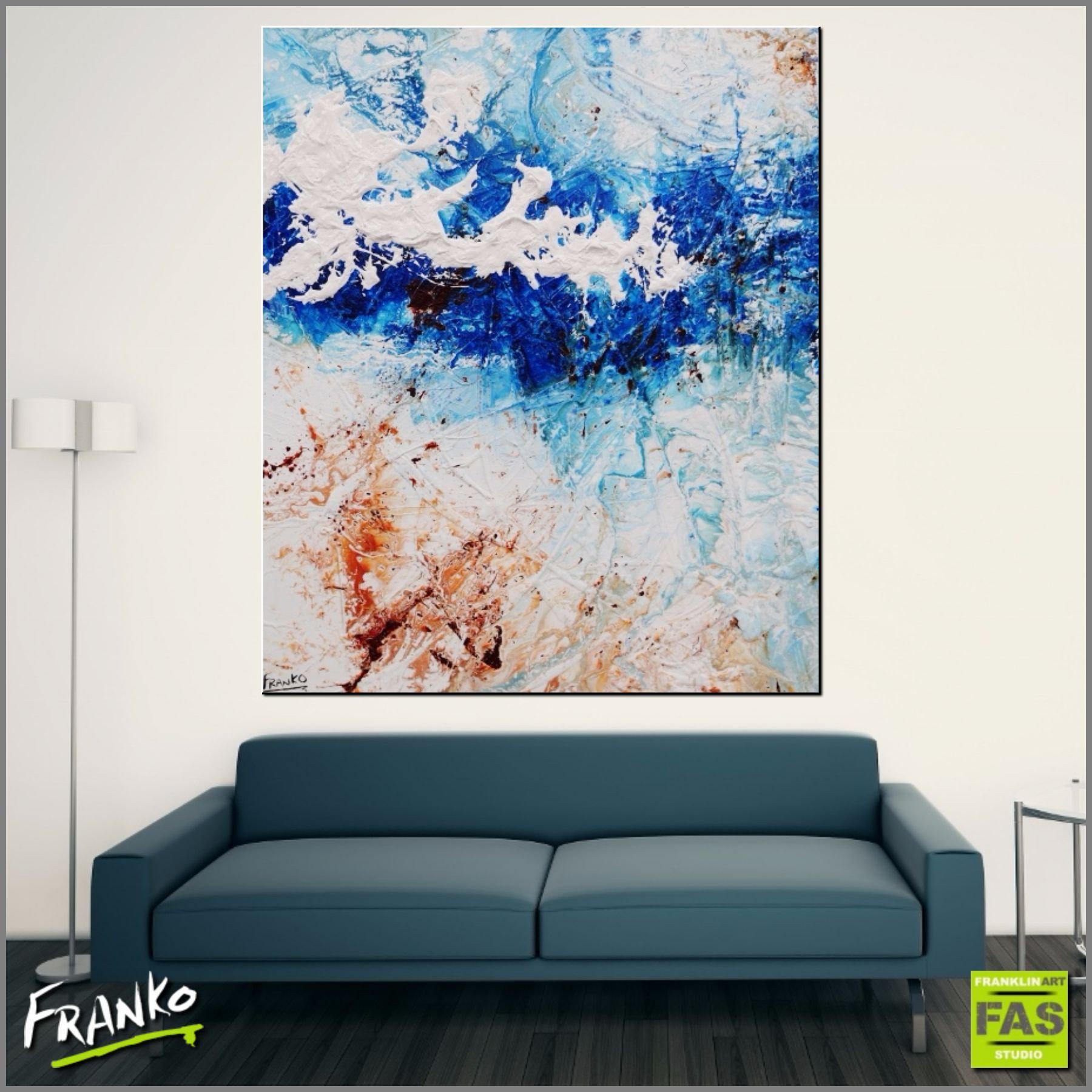 Be Inspired! Abstract Blue (SOLD)-abstract-Franko-[Franko]-[huge_art]-[Australia]-Franklin Art Studio