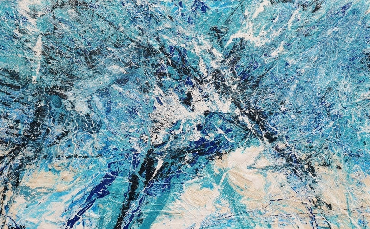 Be Inspired! Abstract Blue (SOLD)-abstract-Franko-[Franko]-[Australia_Art]-[Art_Lovers_Australia]-Franklin Art Studio