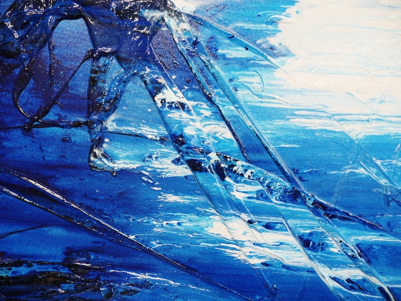 Be Inspired! Abstract Blue White (SOLD)-abstract-[Franko Artist]-[Gold Coast]-[Brisbane]-[Huge]-Franklin Art Studio