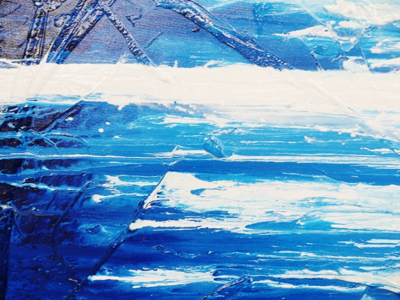 Be Inspired! Abstract Blue White (SOLD)-abstract-[Franko Artist]-[Cheryl]-[Wendy]-[Gabriela]-Franklin Art Studio