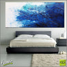 Be Inspired! Abstract Blue White (SOLD)-abstract-Franko-[Franko]-[huge_art]-[Australia]-Franklin Art Studio